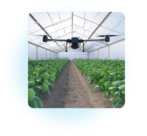 Un robot autonome équipé d’intelligence artificielle travaillant dans un champ, illustrant la robotique agricole et l’IA pour une agriculture durable.