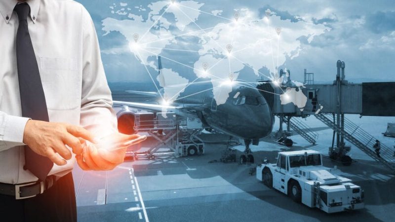 The world logistics  background or transportation Industry or shipping business, Container Cargo  shipment , truck delivery, airplane , import export Concept
